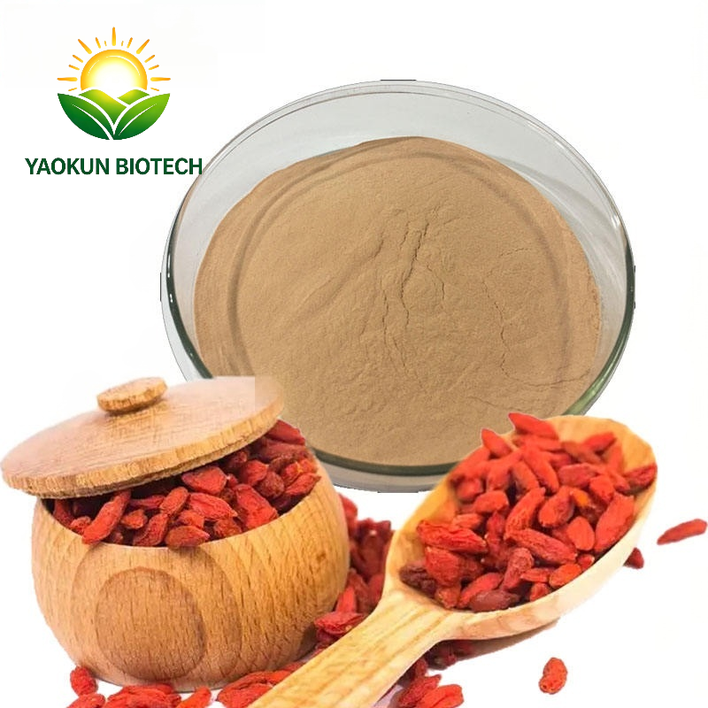High Quality 40% 50% Food Grade Polysaccharide Extract Goji Berries Factory Wholesale Herbal Goji Berry Powder Drum Packaging