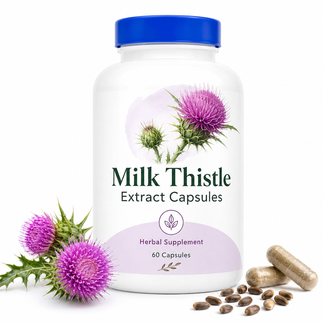 Milk Thistle Extract Capsules raw material 80% silymarin powder Yaokun Bio food grade liver support herbal supplement